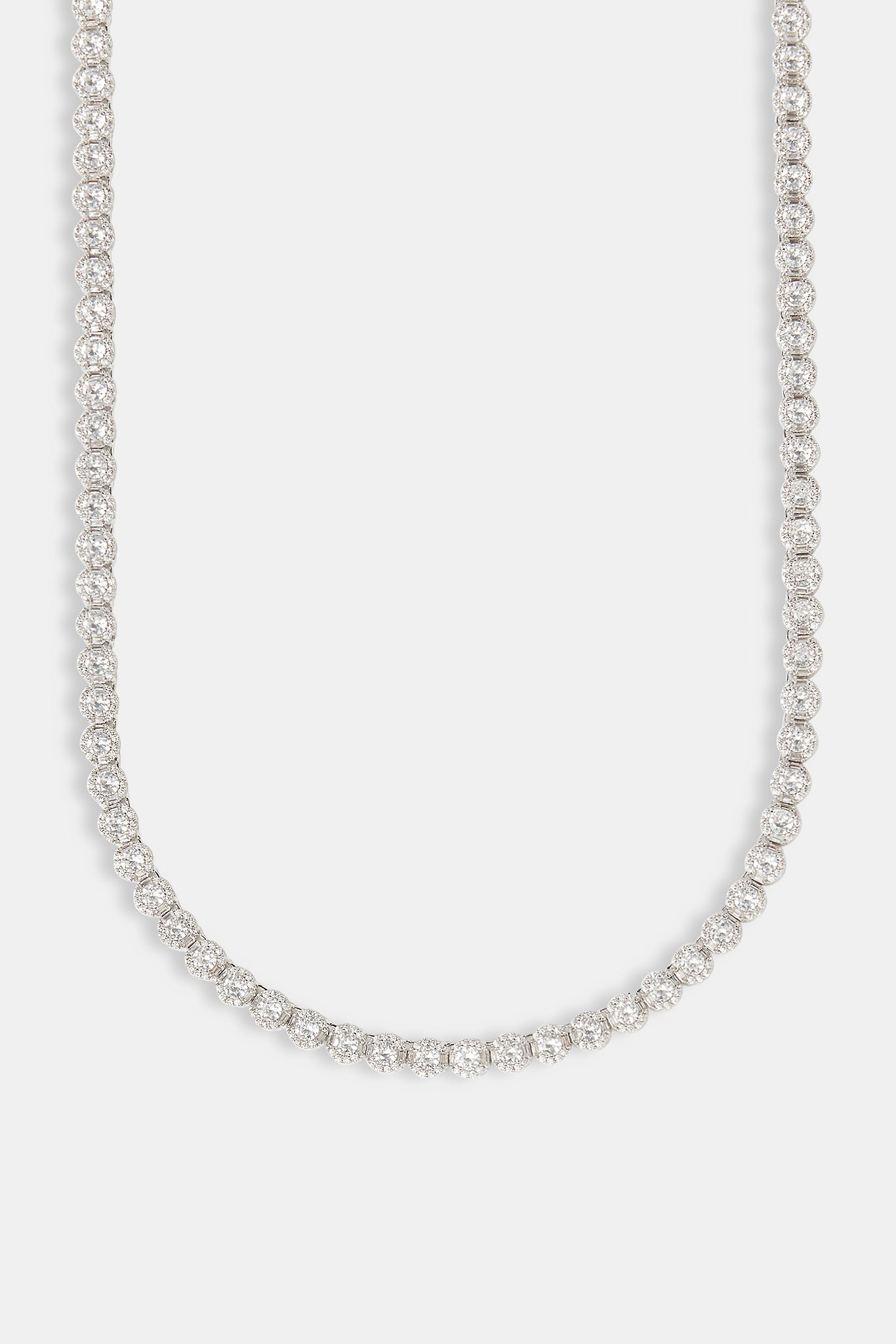 Iced Round Cluster Tennis Chain - 6mm